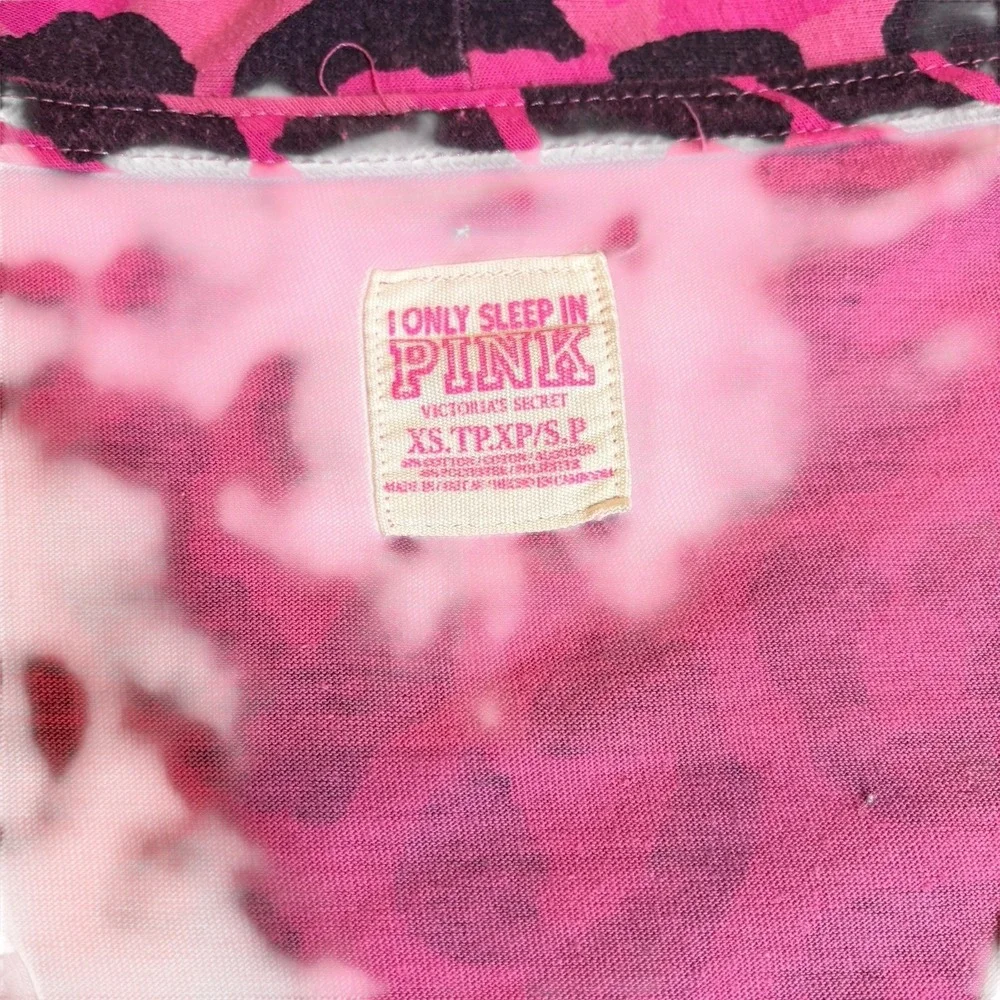 Victoria's Secret Pink Black Leopard print Robe, Size‎ XS